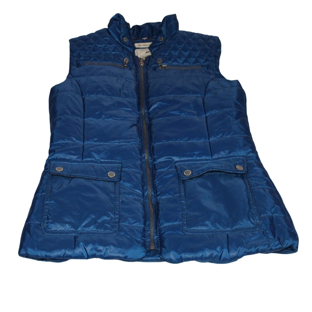 Timeout Los‎ Angeles Blue Quilted Puffer Vest Womens Small Full Zip Sleeveless
